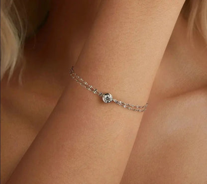 925 Sterling Silver Double-layer Bracelet