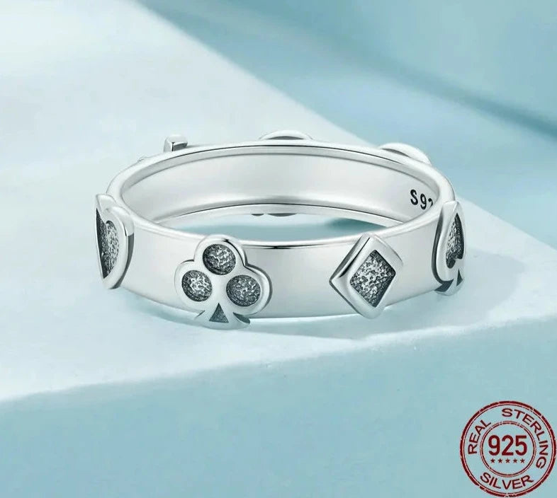 Dainty Poker Finger Ring