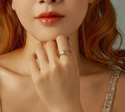 925 Sterling Silver Love Heart Ring