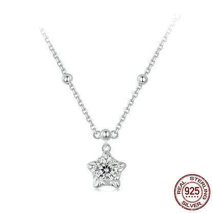 0.5CT Star Cut Moissanite Pendant Necklace