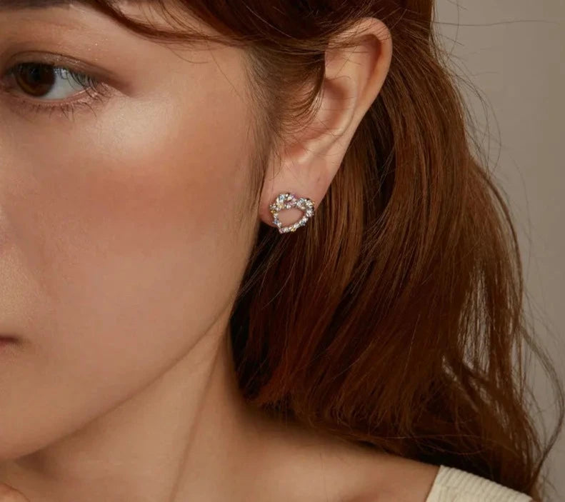 925 Sterling Silver Heart Love Earrings