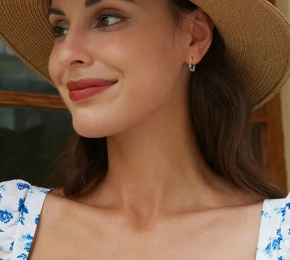 Square-shaped Buckle Earrings