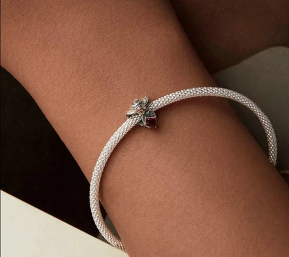 925 Sterling Silver Heart Angel Charm