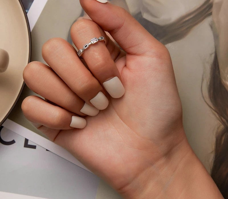 925 Sterling Silver Elegant Geometric Ring - TEA LU SHOP