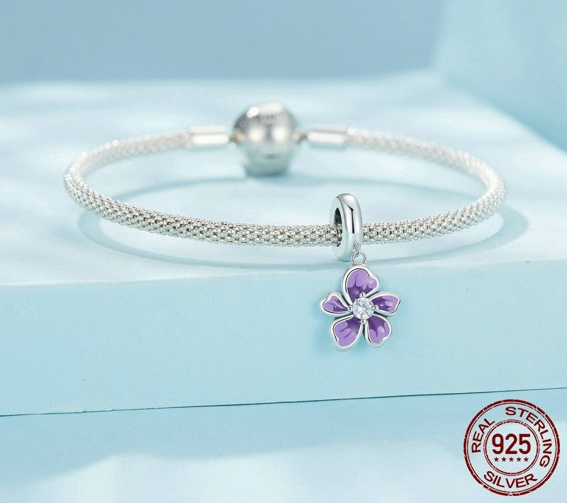 925 Sterling Silver Four-Leaf Clover Charms - TEA LU SHOP