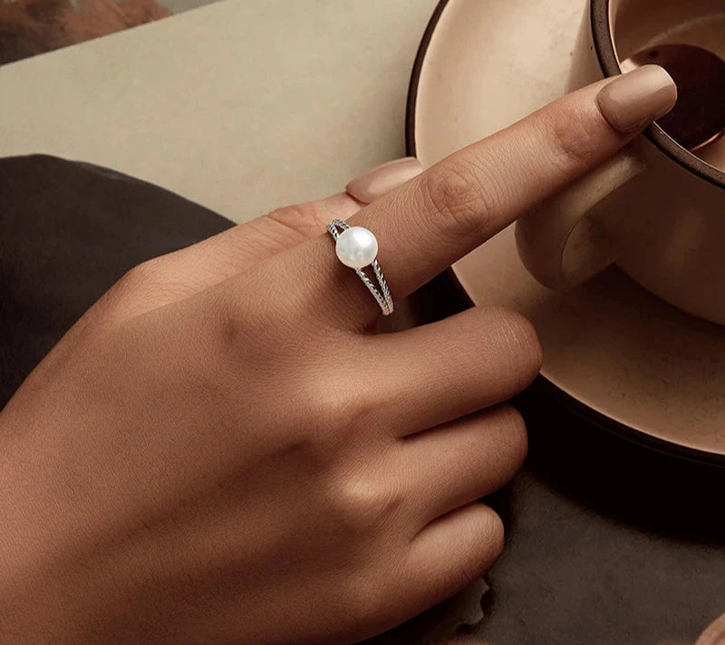 925 Sterling Silver Pearl Ring