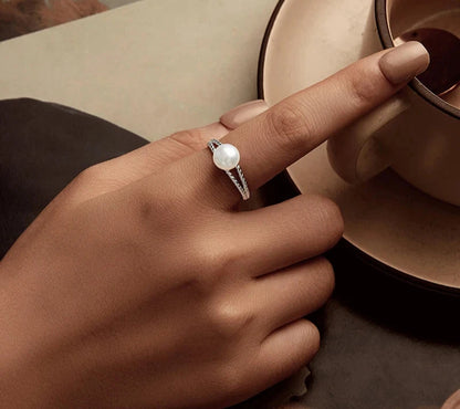925 Sterling Silver Pearl Ring