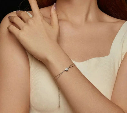 925 Sterling Silver Double-layer Bracelet
