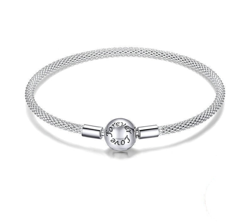 925 Sterling Silver Classic Love Forever Bracelet - TEA LU SHOP