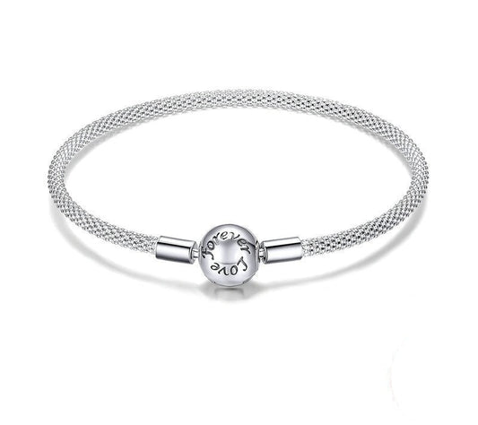 925 Sterling Silver Classic Love Forever Bracelet - TEA LU SHOP
