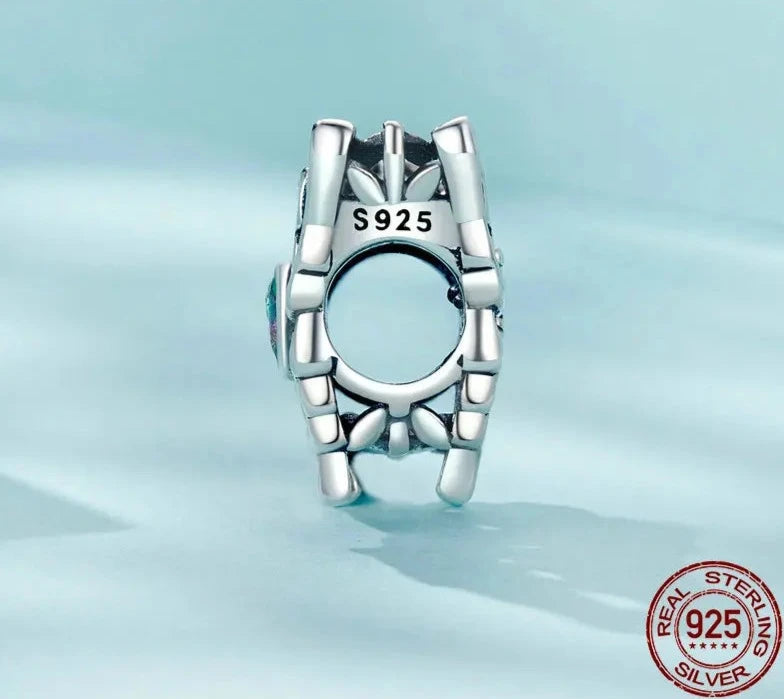 925 Sterling Butterfly Hollow Dangle Charms