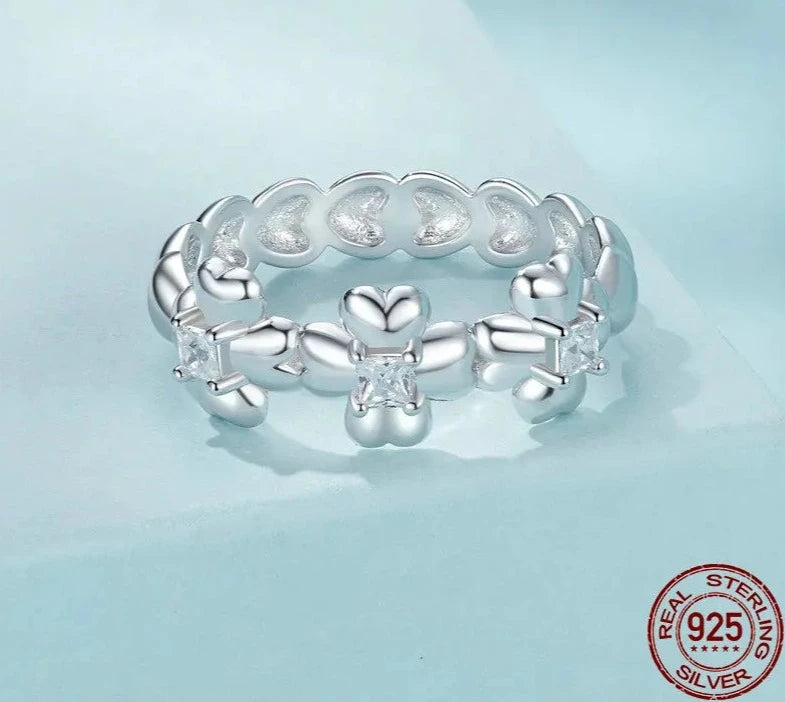 Four-leaf Clover Stacking Ring