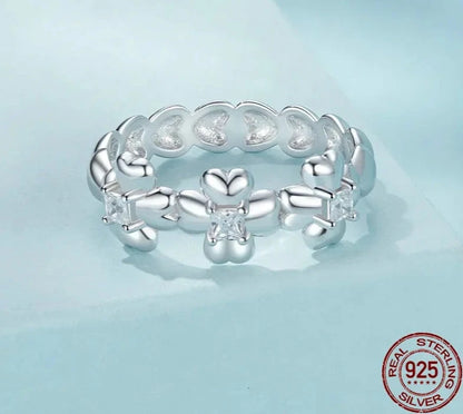 Four-leaf Clover Stacking Ring