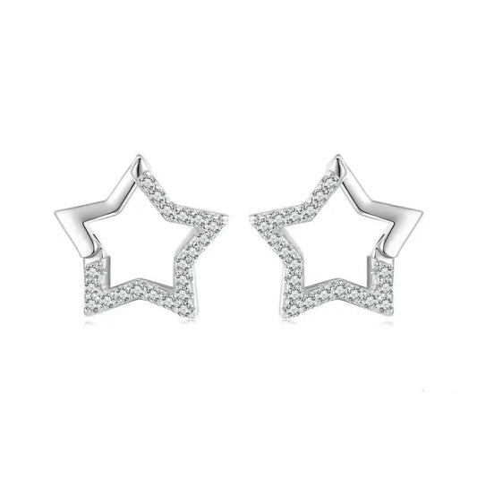 CZ Star Stud Earrings