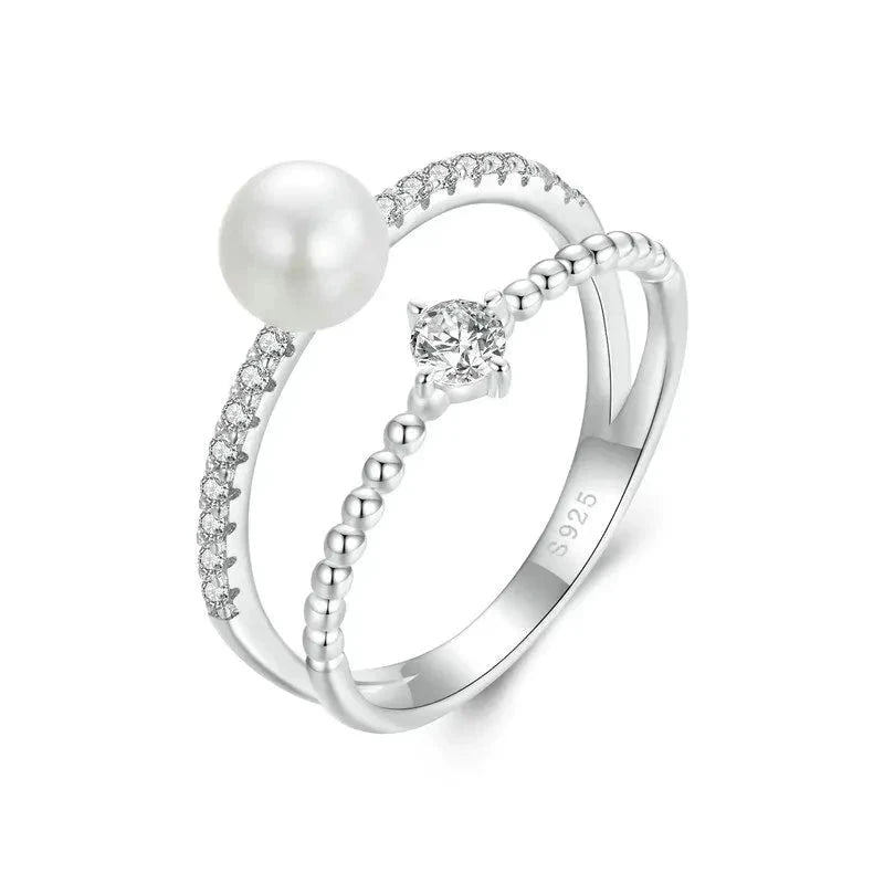 Moissanite Double Layer Ring
