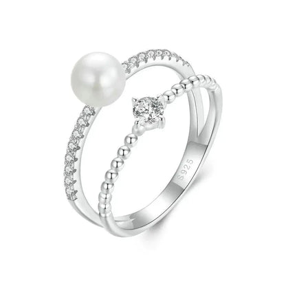 Moissanite Double Layer Ring