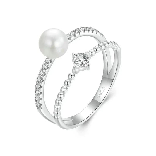 Moissanite Double Layer Ring