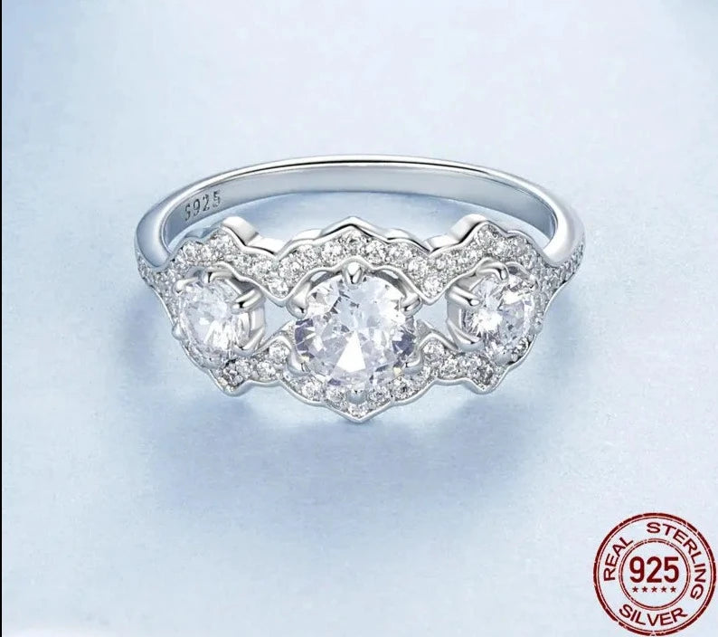 Simulated Diamond Engagement Rings