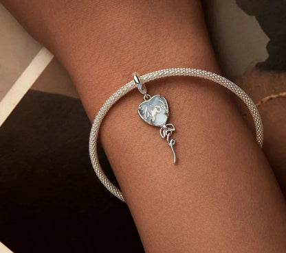 925 Sterling Silver Heart-shaped Balloon Pendant - Shine Bright Store