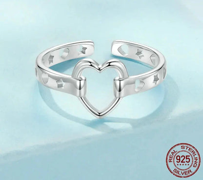 925 Sterling Silver Love Heart Ring
