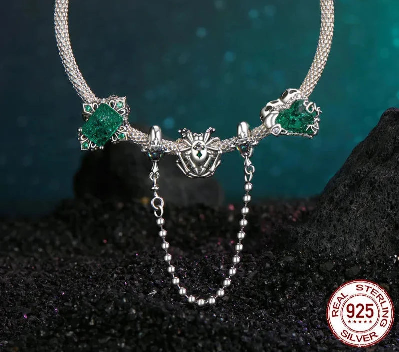 925 Sterling Silver Skull Heart Pendant