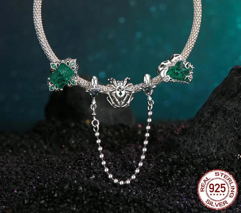 925 Sterling Silver Mystic Spider Charm