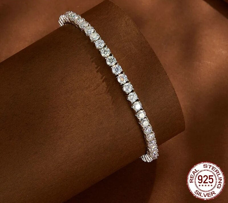 Moissanite Adjustable Sparkling Bracelet - TEA LU SHOP