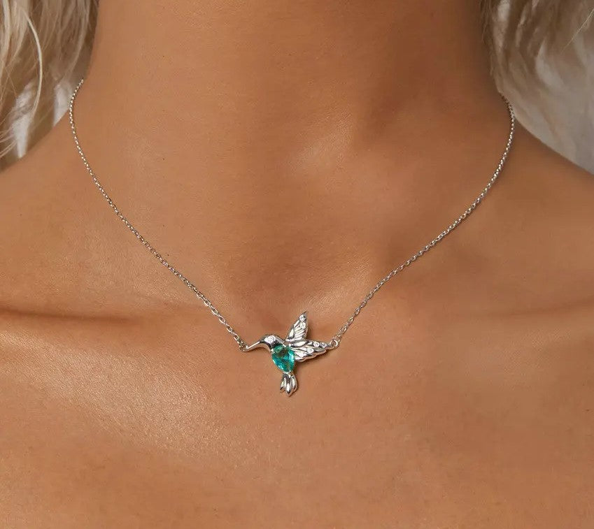 925 Sterling Silver Hummingbird Necklace - Shine Bright Store