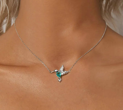 925 Sterling Silver Hummingbird Necklace - Shine Bright Store