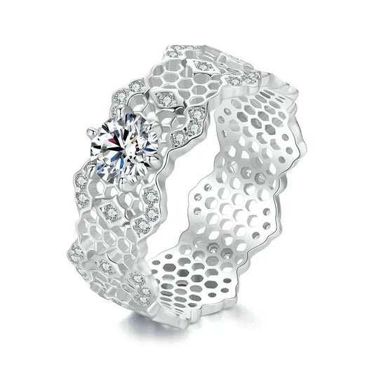 925 Sterling Silver Wide Eternity Ring