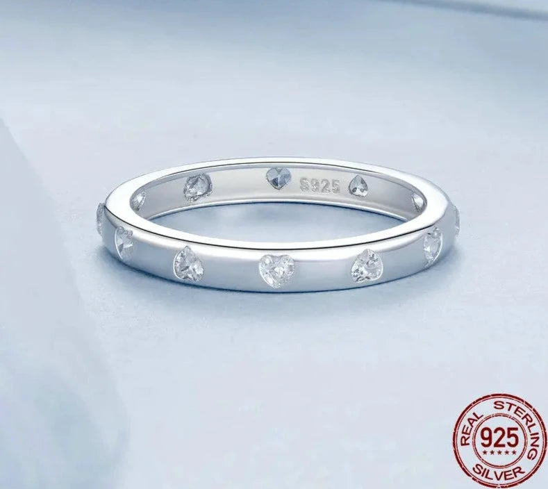 Infinite Heart CZ Stackable Ring