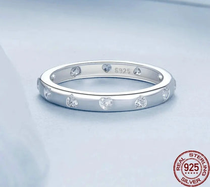 Infinite Heart CZ Stackable Ring
