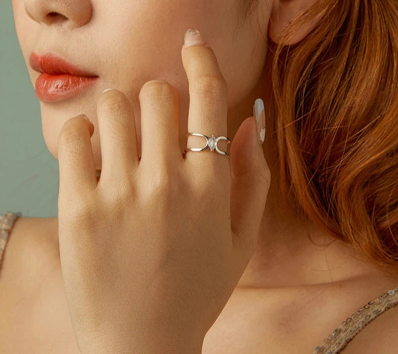 925 Sterling Silver Double-layer Ring