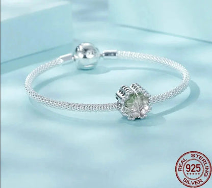 925 Sterling Silver Four-leaf Clover Charm