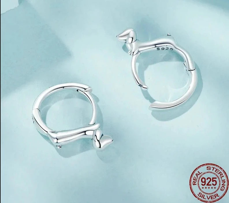 Dachshund Huggie Hoop Earrings