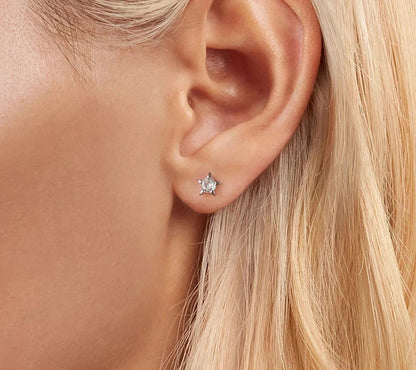 Star CZ Stud Earrings
