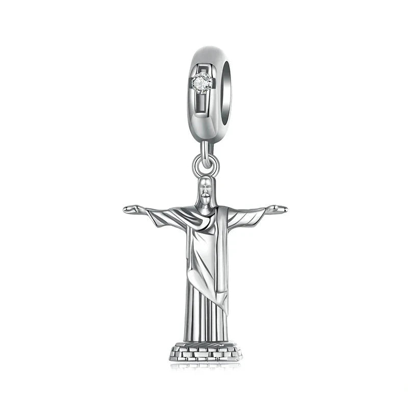 925 Sterling Silver Classic Building Statue Charm