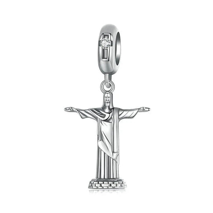 925 Sterling Silver Classic Building Statue Charm