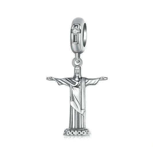 925 Sterling Silver Classic Building Statue Charm