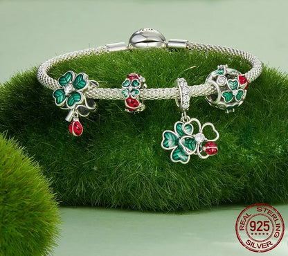 925 Sterling Silver Four-leaf Clover Charms - Shine Bright Store