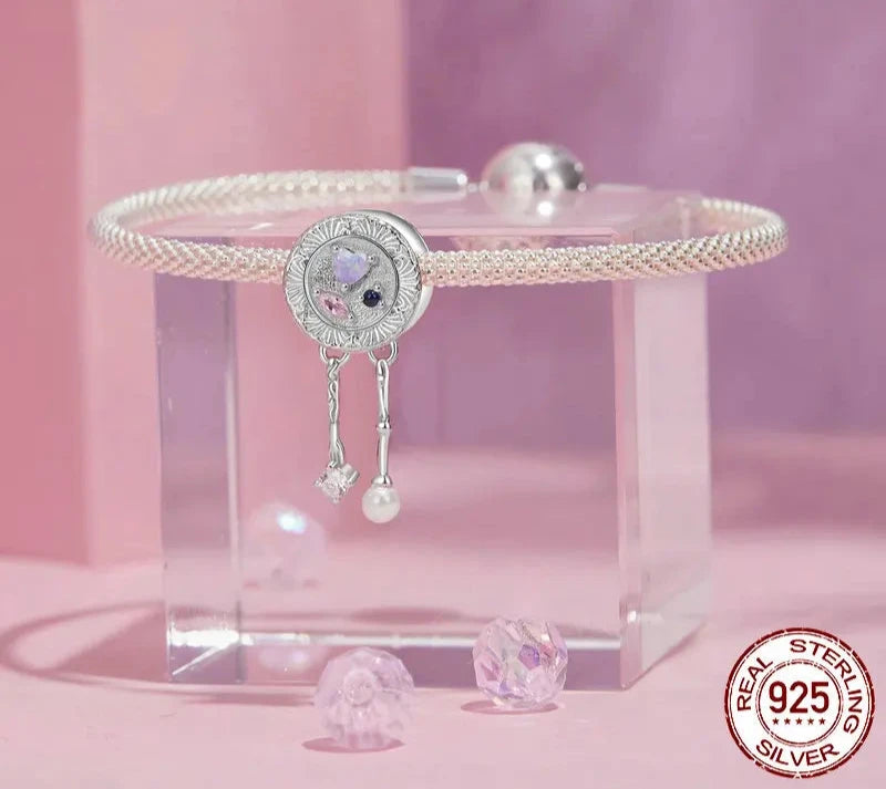 925 Sterling Silver Romantic Tableware Charm