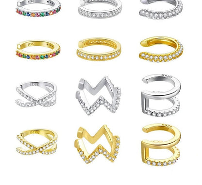 925 Sterling Silver Clip Earrings - TEA LU SHOP