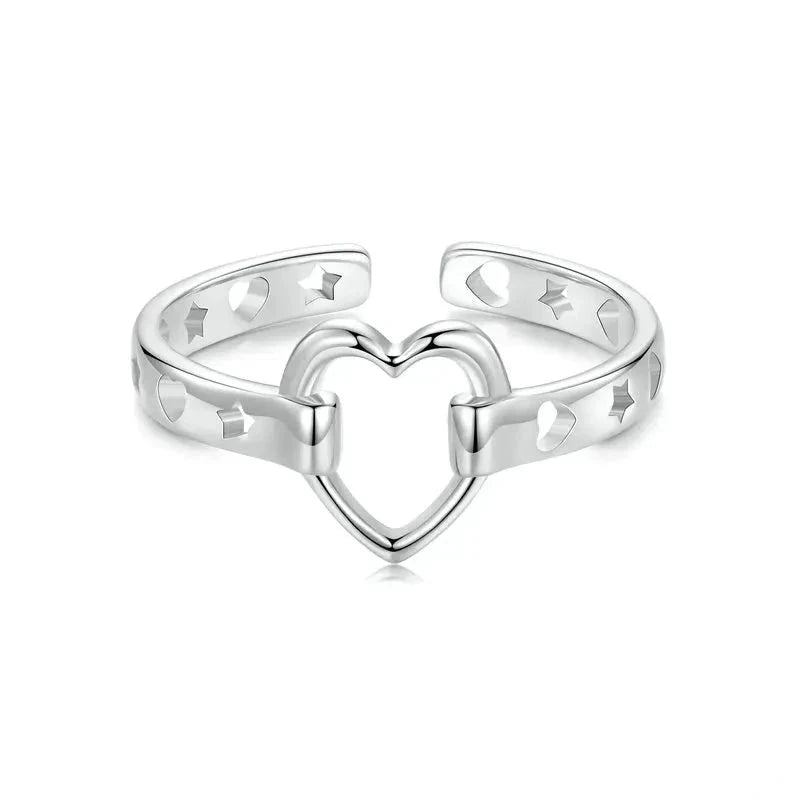 925 Sterling Silver Love Heart Ring