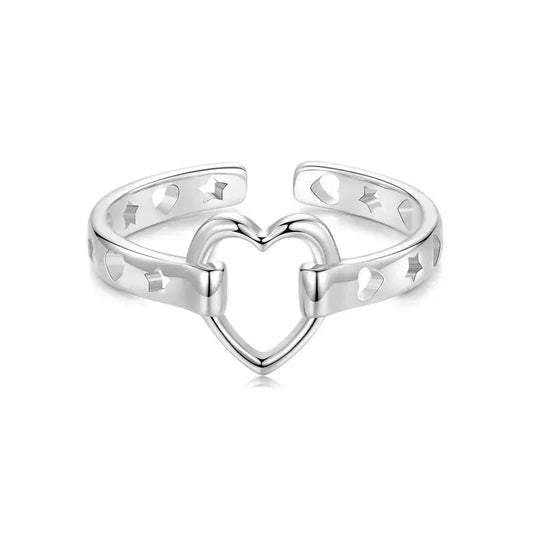 925 Sterling Silver Love Heart Ring