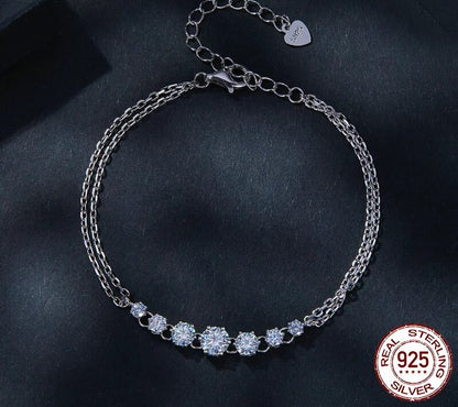 Adjustable Sparkling Moissanite Bracelet - TEA LU SHOP