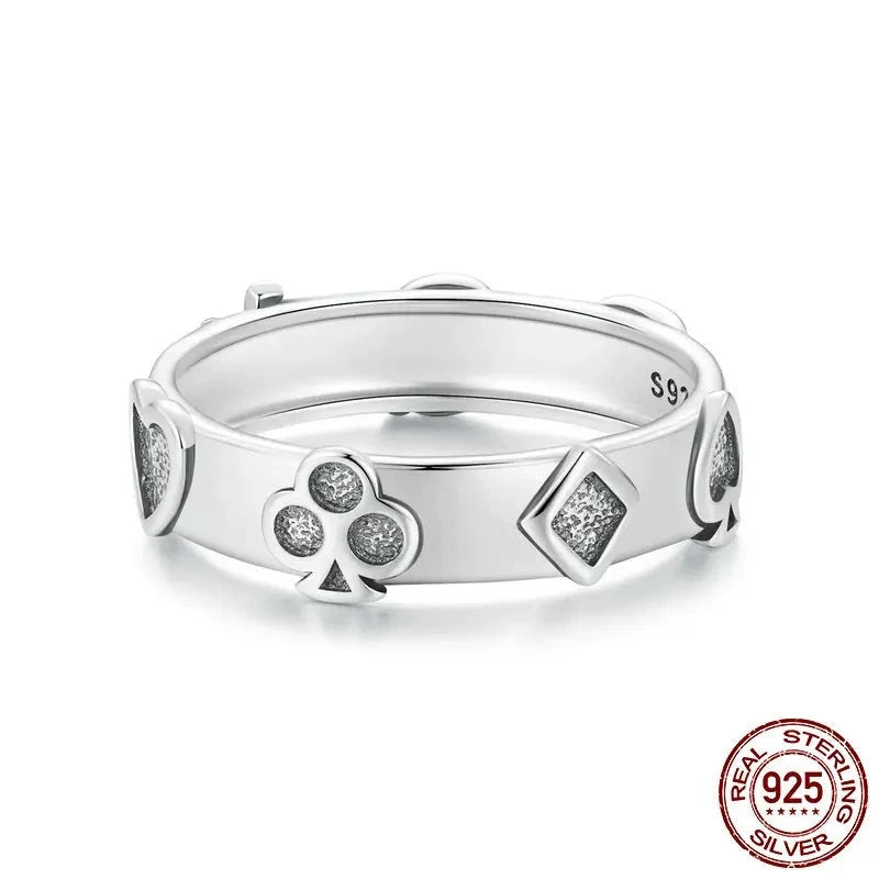 Dainty Poker Finger Ring