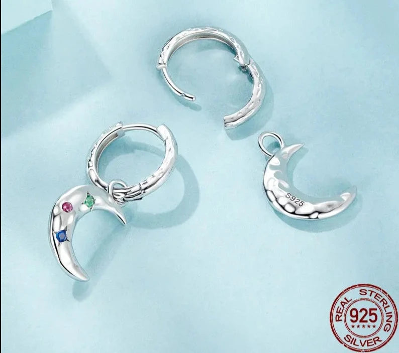 925 Sterling Silver Huggie Earrings