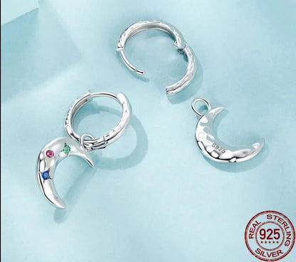 925 Sterling Silver Huggie Earrings