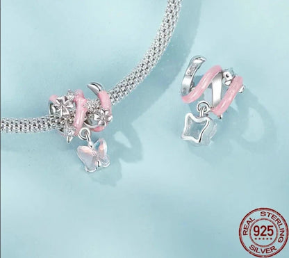 Butterfly Flower Charm