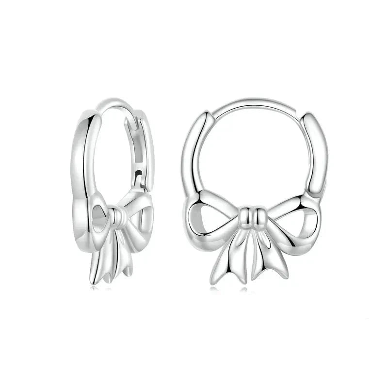925 Sterling Silver Bowknot Earrings